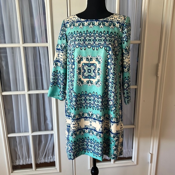 Teal short dress - Picture 1 of 7